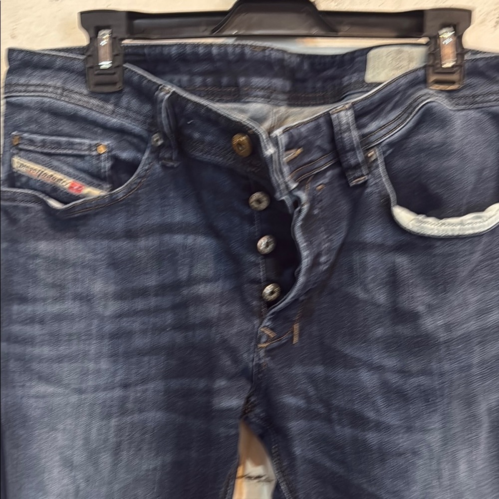 Men’s Diesel Industry Blue Button-Fly Jeans Sz 34x33